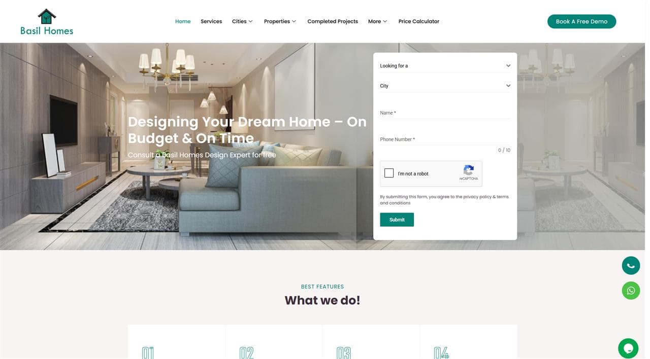 Basil Homes website
